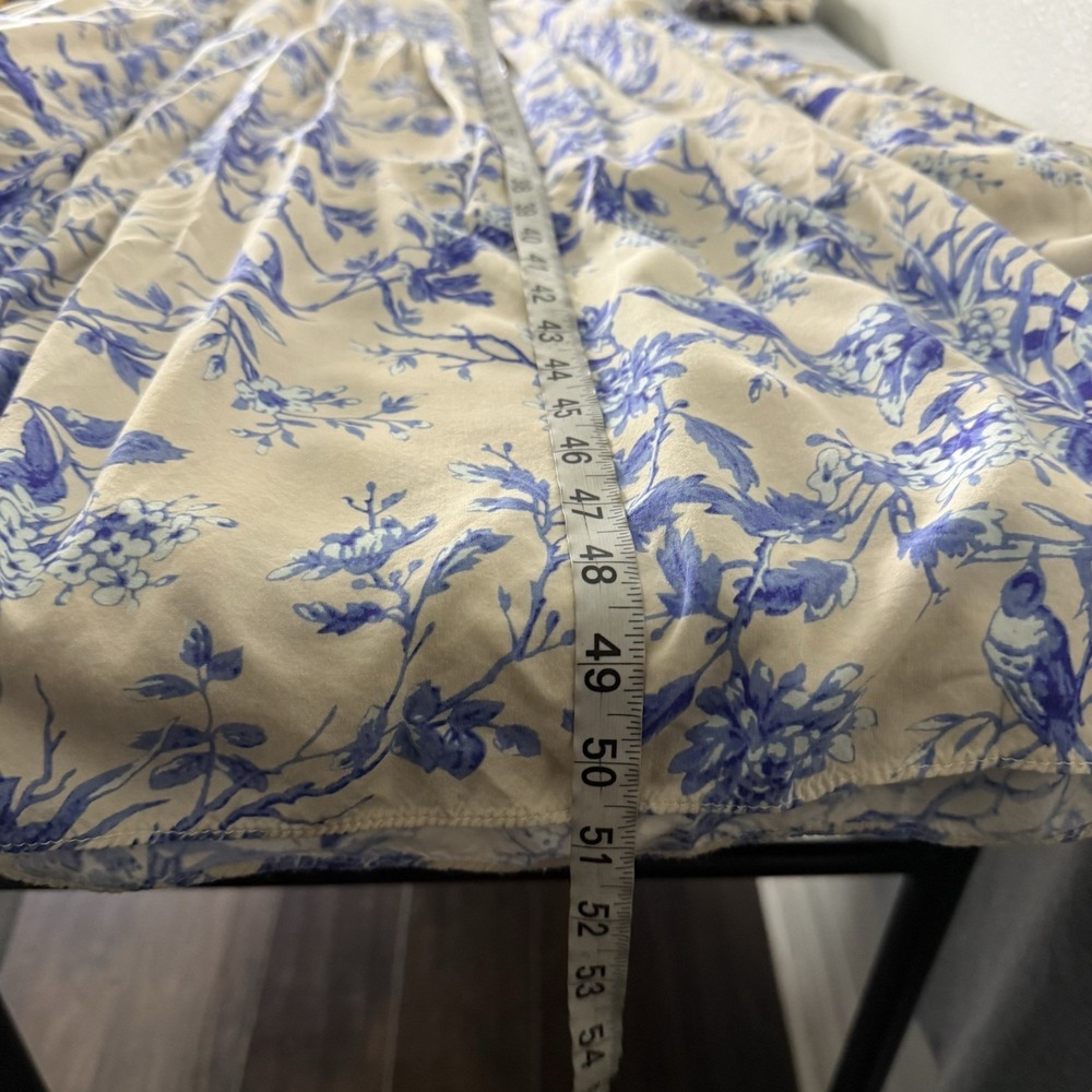 Few Moda Lined V-neck Long Sleeve Blue White Floral Maxi Dress Women's Small - Picture 13 of 14